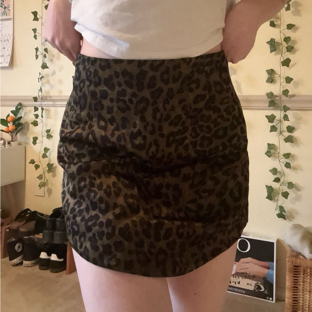 Zara leopard print skirt